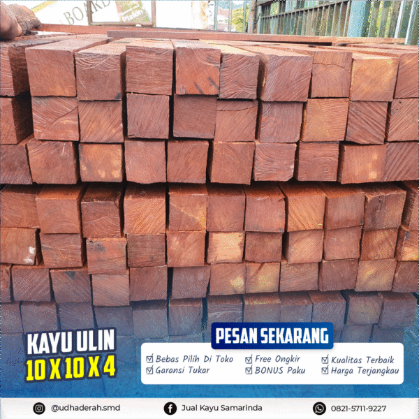 kau ulin 10 x 10 x 4 - Fariz Asyraf Kayu Ulin 10X10X4