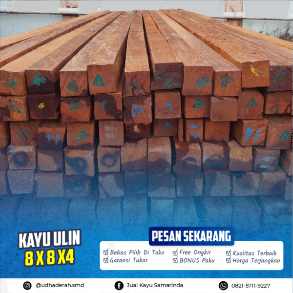 kayu ulin 8 x 8 x 4 - Fariz Asyraf Kayu Ulin 8X8X4