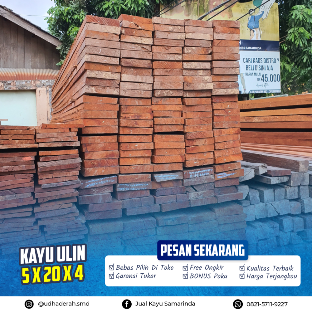 kayu ulin 5 x 20 x 4 - Fariz Asyraf