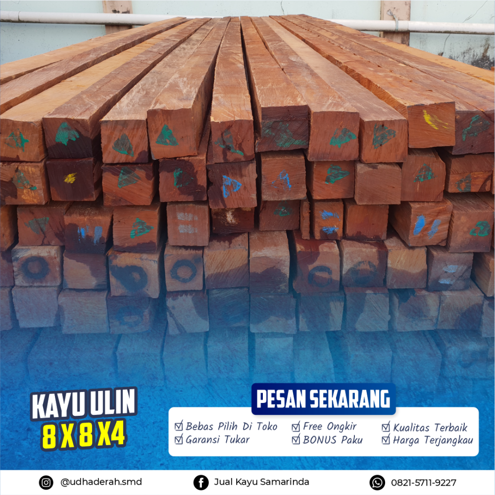 kayu ulin 8 x 8 x 4 - Fariz Asyraf
